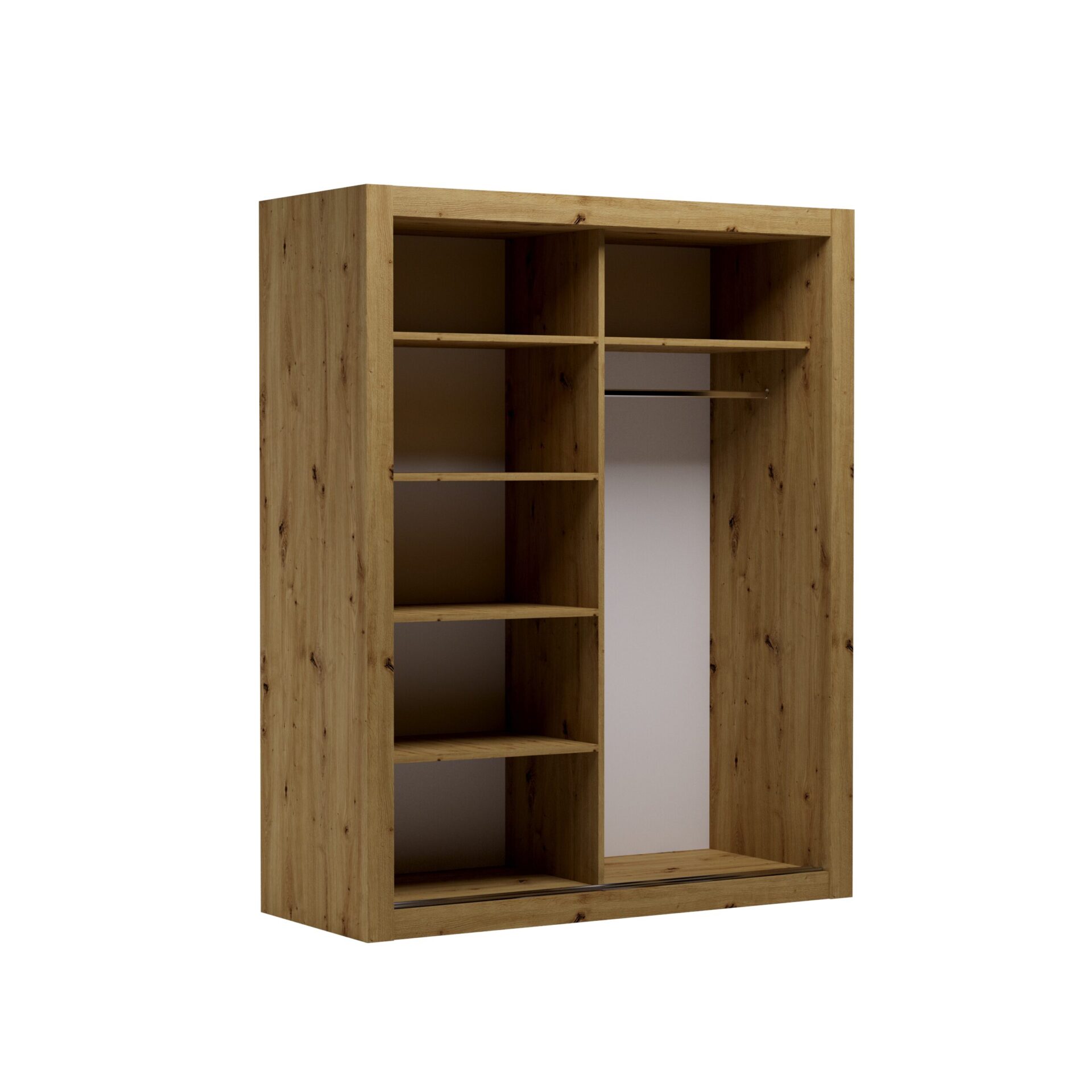 Bīdāms skapis MODI-M 160 Artisan/Melns ADRK — 4 attēls