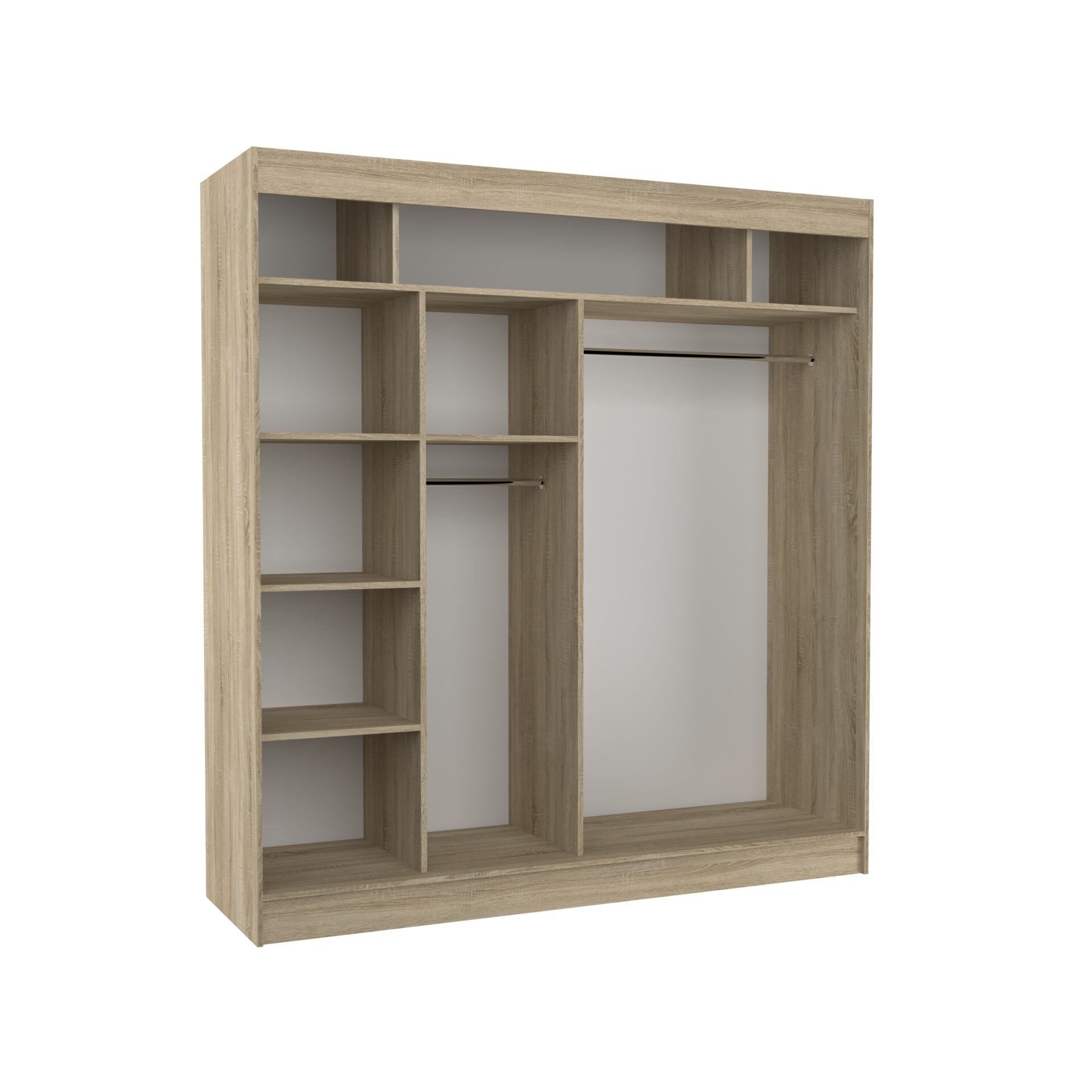 BATIA 200 balts/pelēks Lacobel ADRK bīdāmais skapis — изображение 4