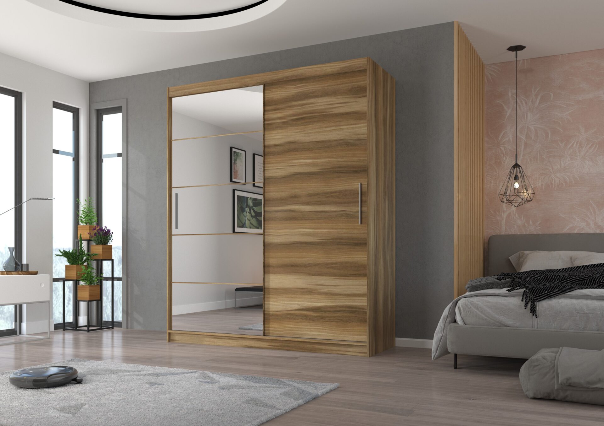Bīdāms skapis ar spoguli ESTI 180 Murano ADRK — изображение 2