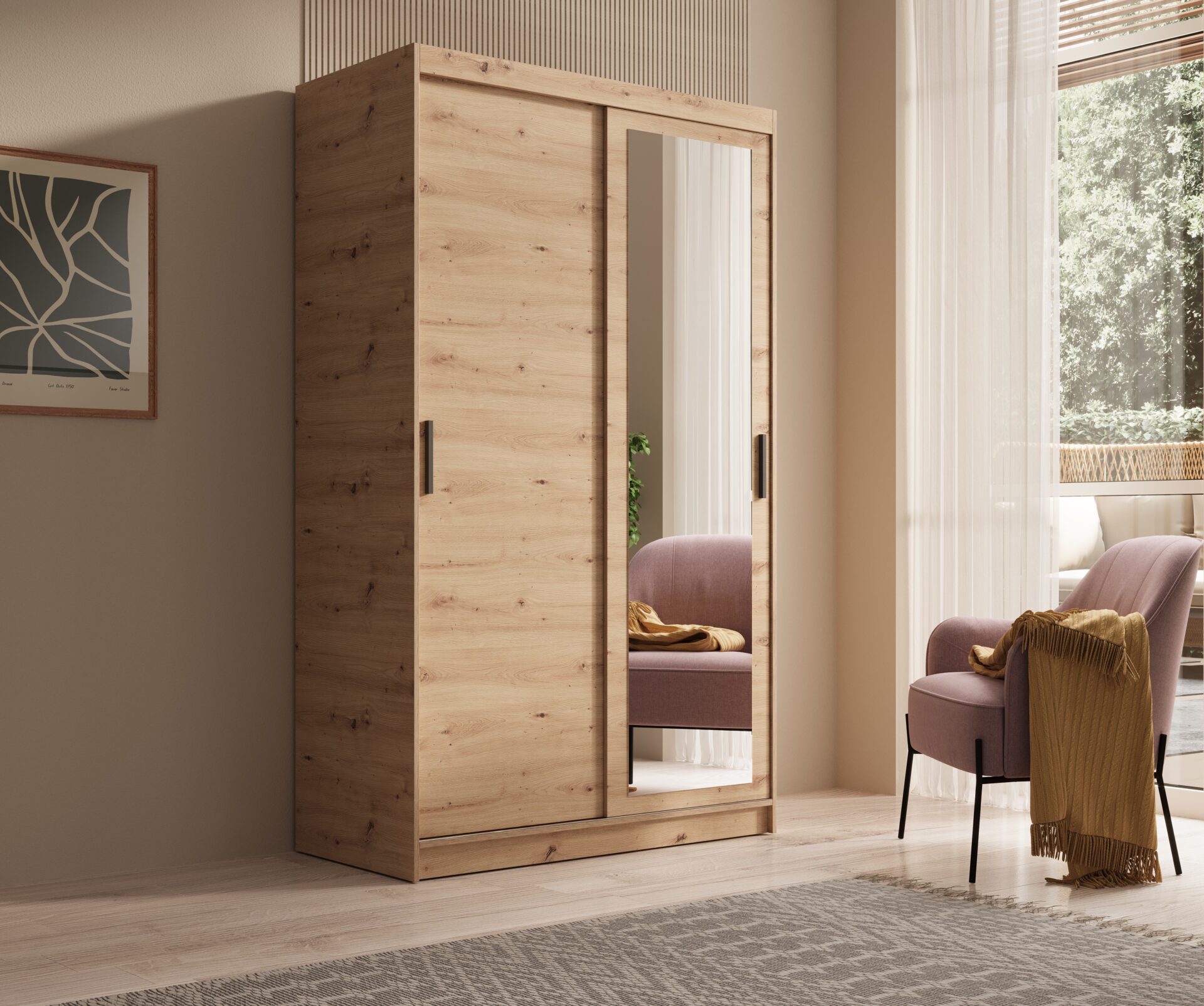 Hailey 120 Artisan ADRK bīdāmais skapis ar spoguli — изображение 2