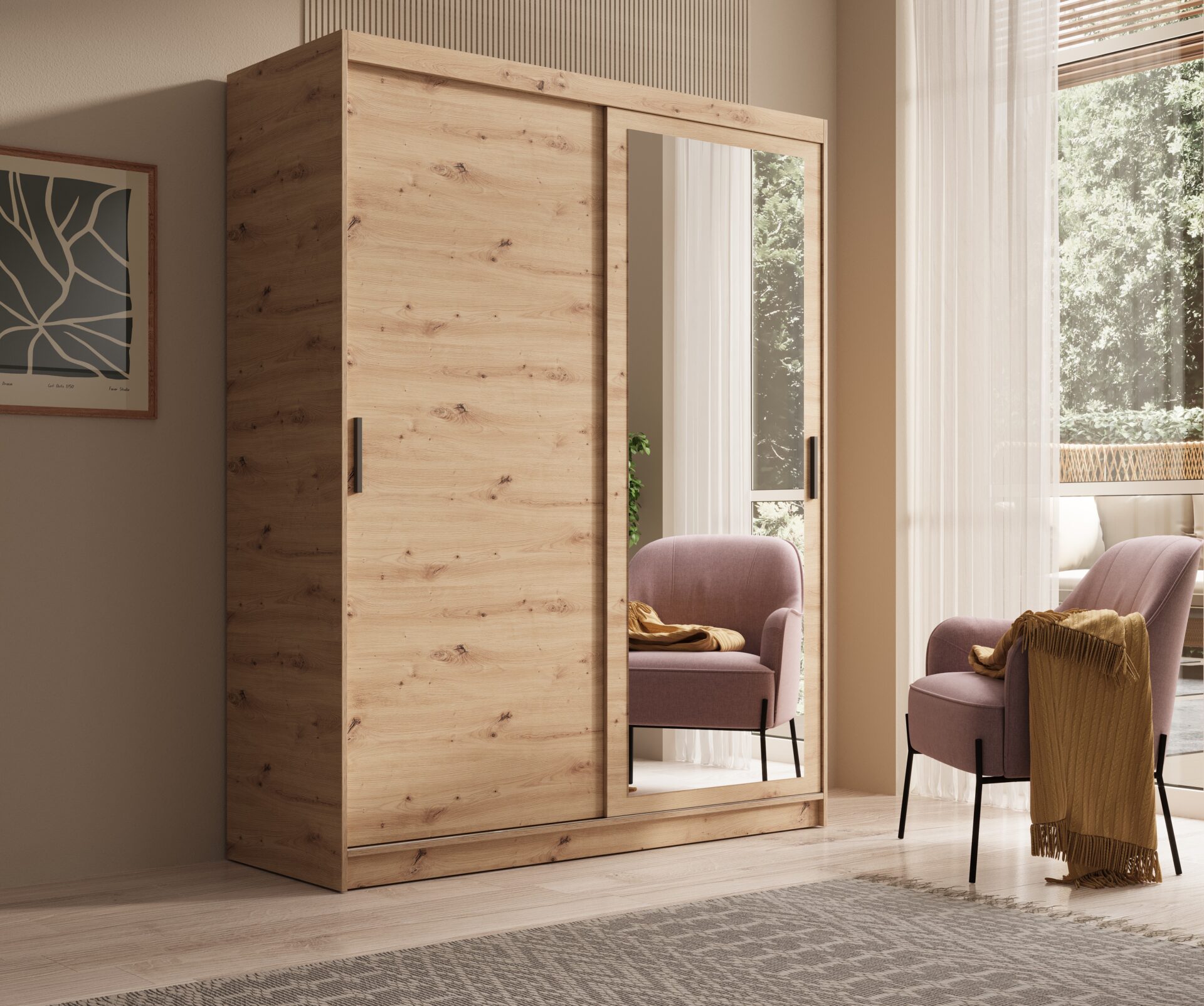 Hailey 160 Artisan ADRK bīdāmais skapis ar spoguli — изображение 2