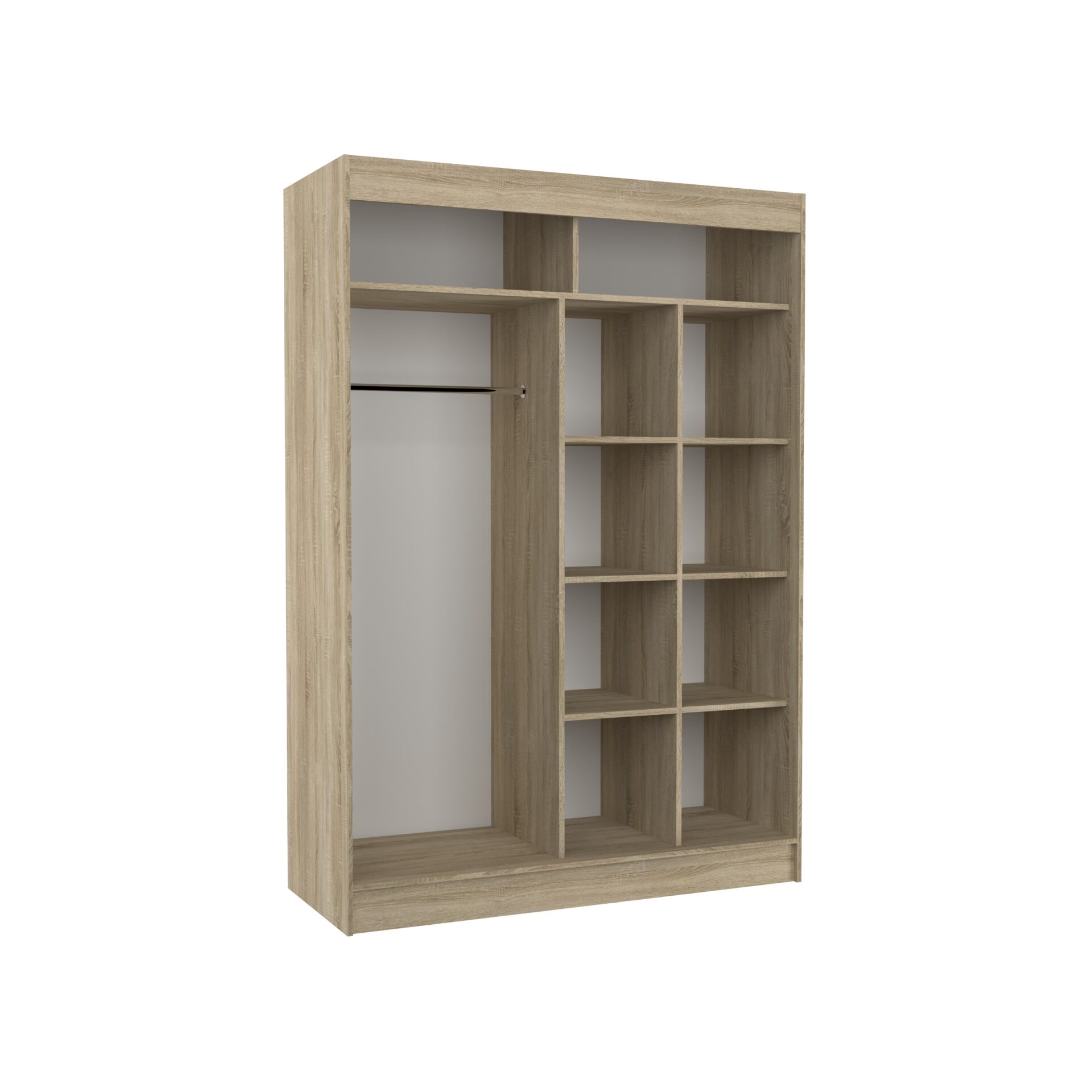 Bīdāms skapis ar spoguli un Lacobel TOURA 150 balts/pelēks Lacobel ADRK — изображение 4