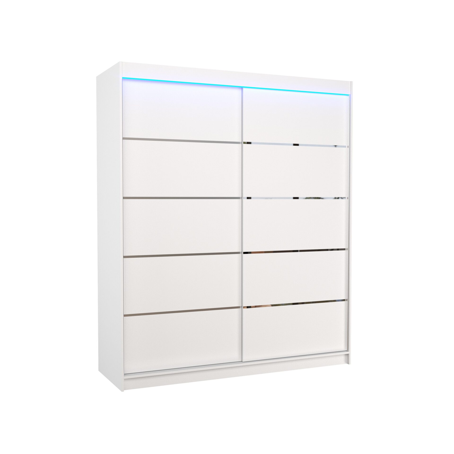 Bīdāms skapis ar LED apgaismojumu SPECTRA 180 balts ADRK