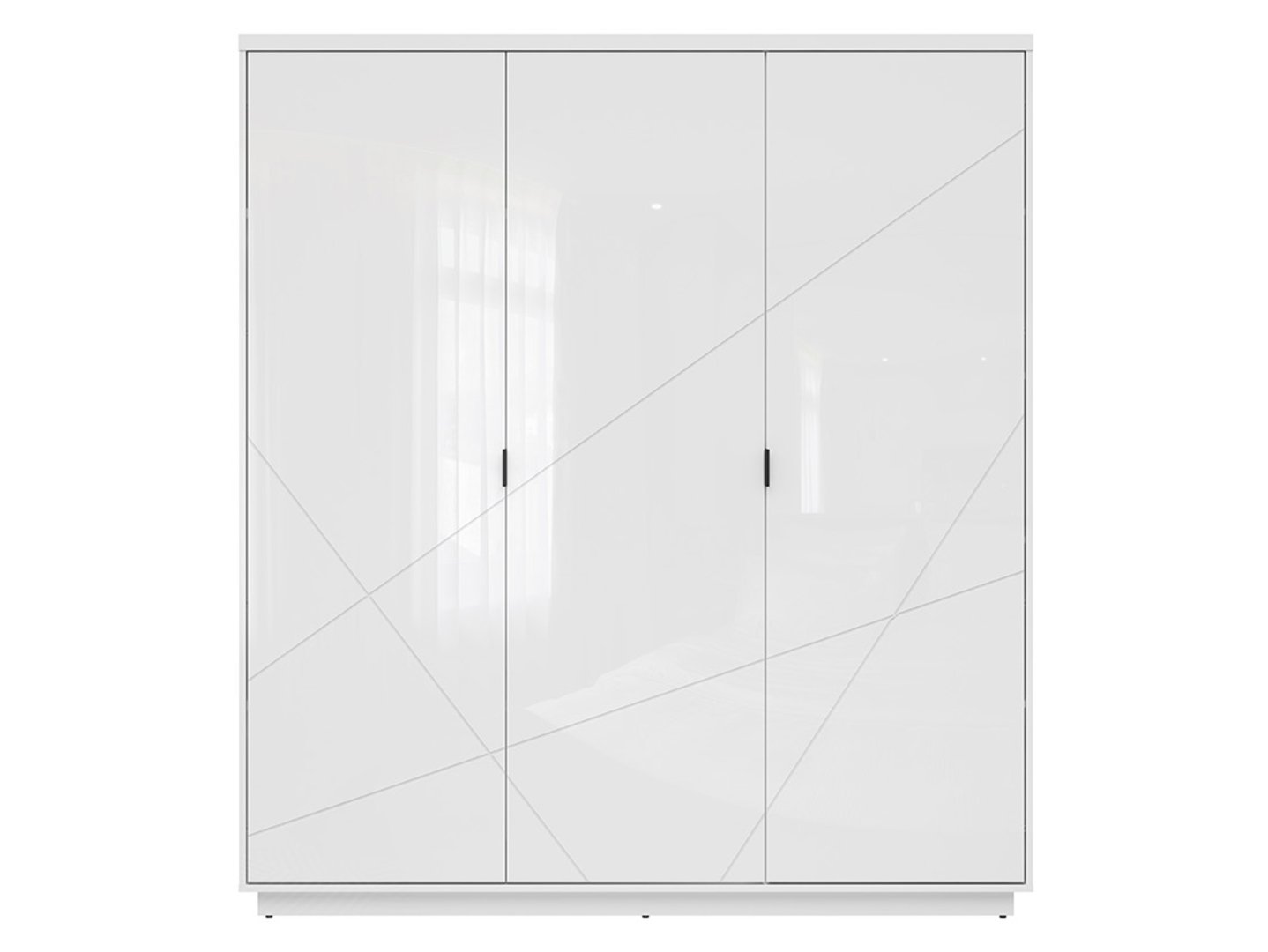 FORN trīsdurvju skapis, 180 cm, balts, spīdīgs — изображение 2