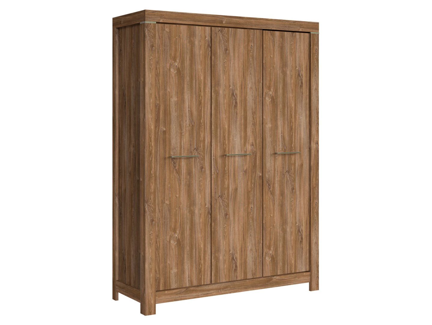 GENT trīsdurvju skapis, 150 cm, ozolkoka krāsā, Stirlingas krāsā