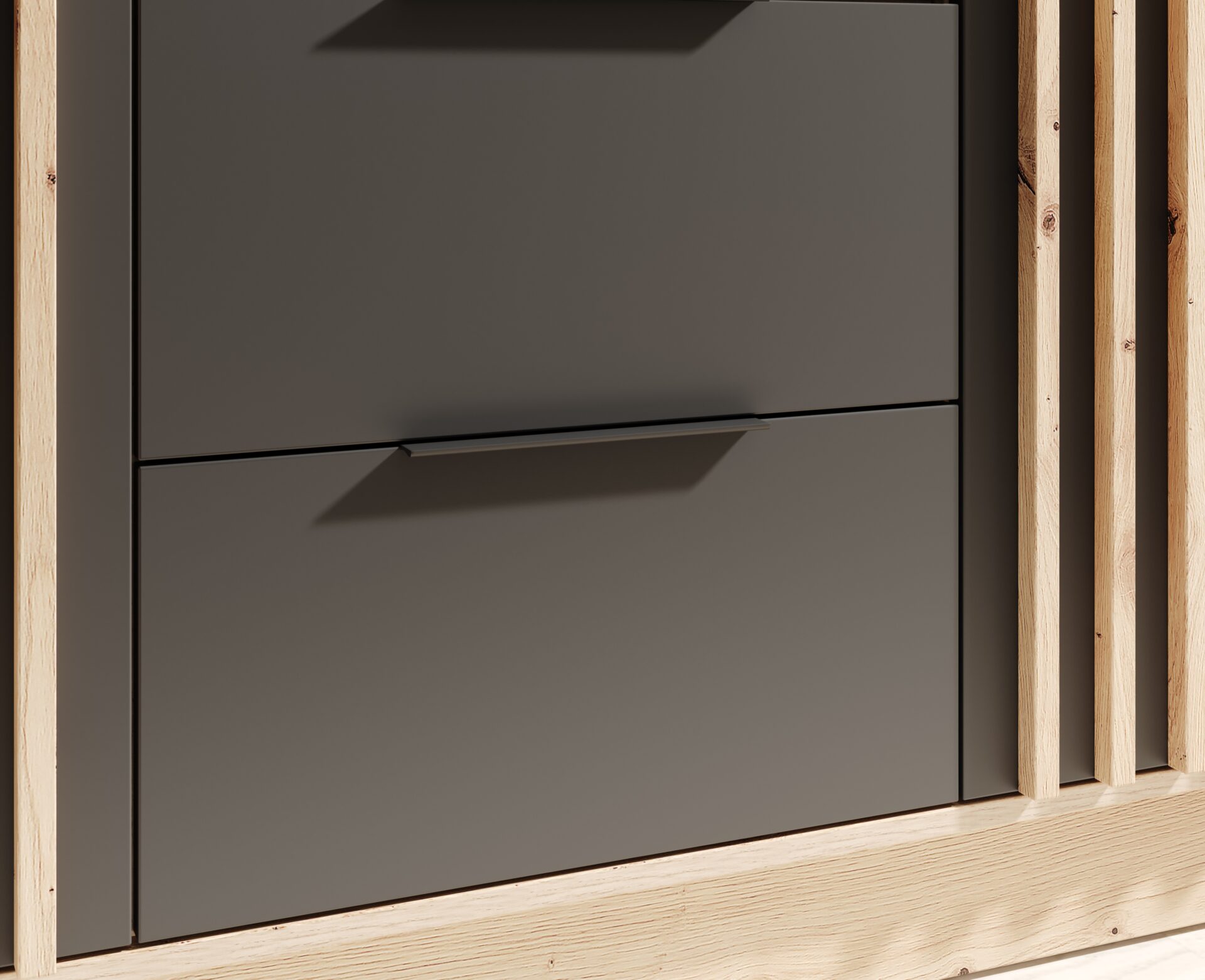 Neri 150 skapis ar regulējamu spoguļstiklu, Artisan/melns, ADRK — изображение 3