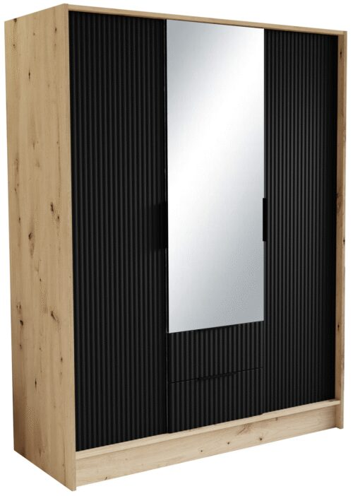 Norel 150 Artisan/Black ADRK skapis ar regulējamu rokturi un spoguļiem