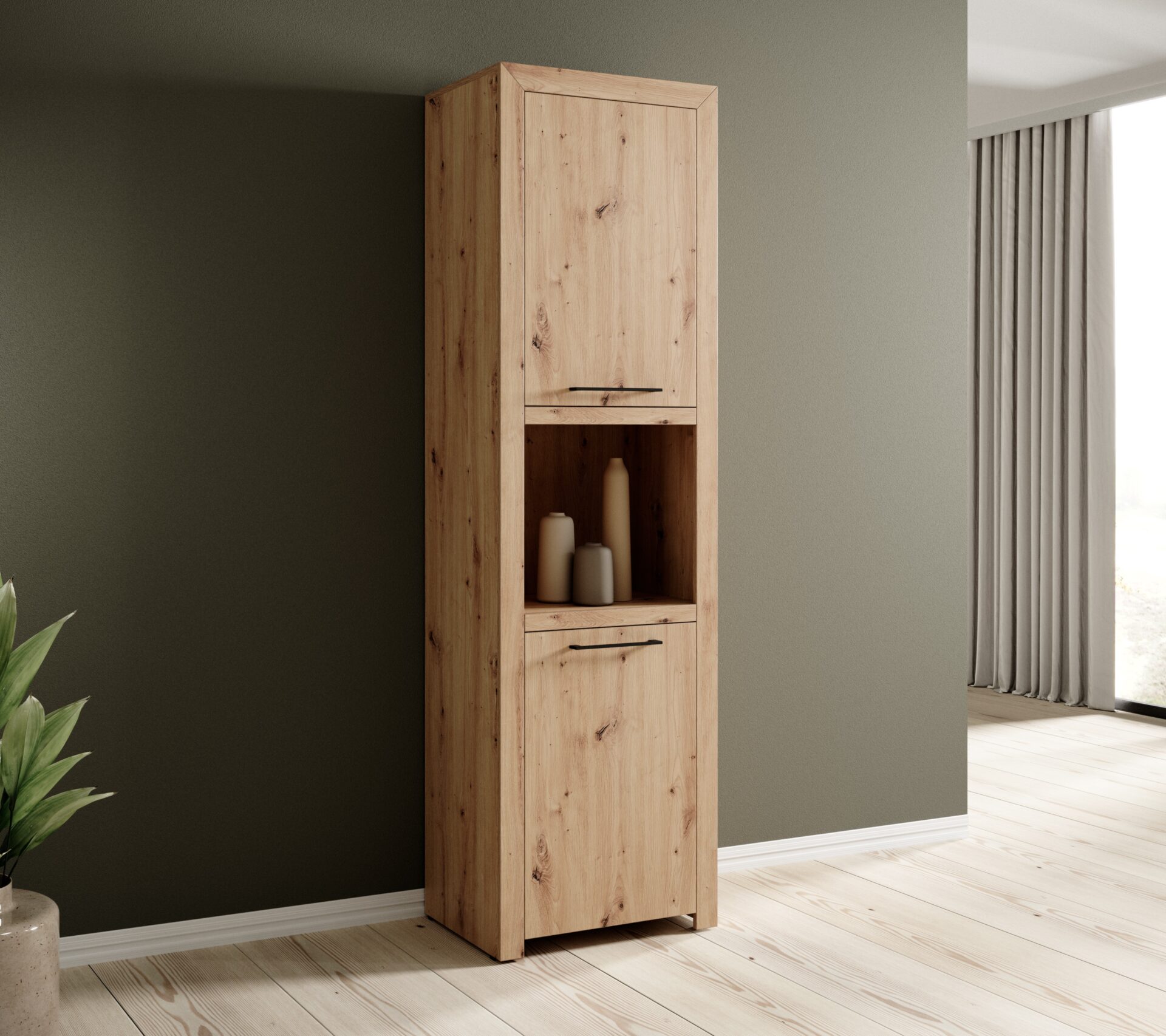 JANEZ Artisan augsts skapis/melns ADRK — 2 attēls