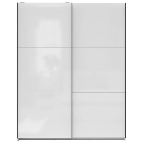 TETRIX skapis ar bīdāmām durvīm, 153 cm, spīdīgi balts