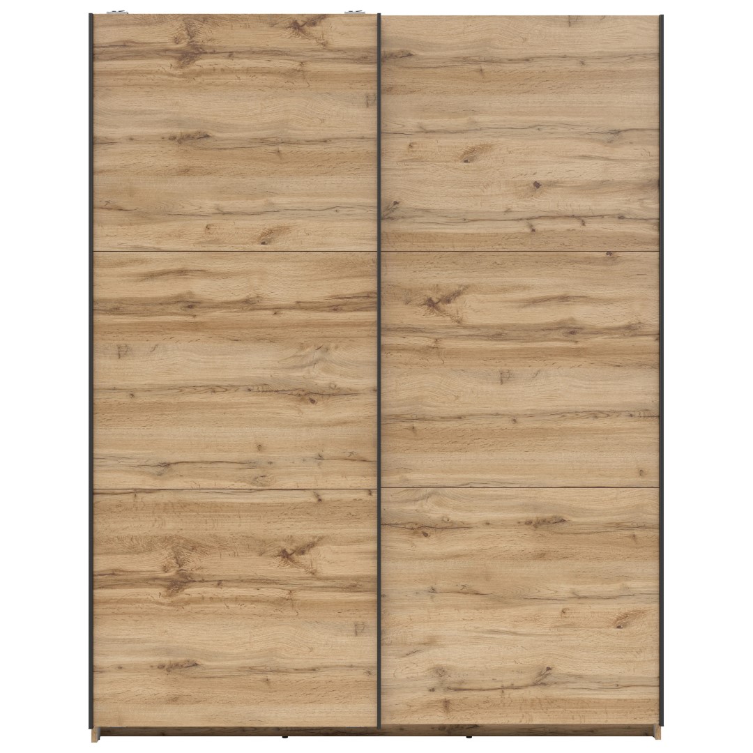 TETRIX skapis ar bīdāmām durvīm, 153 cm, Wotan ozols