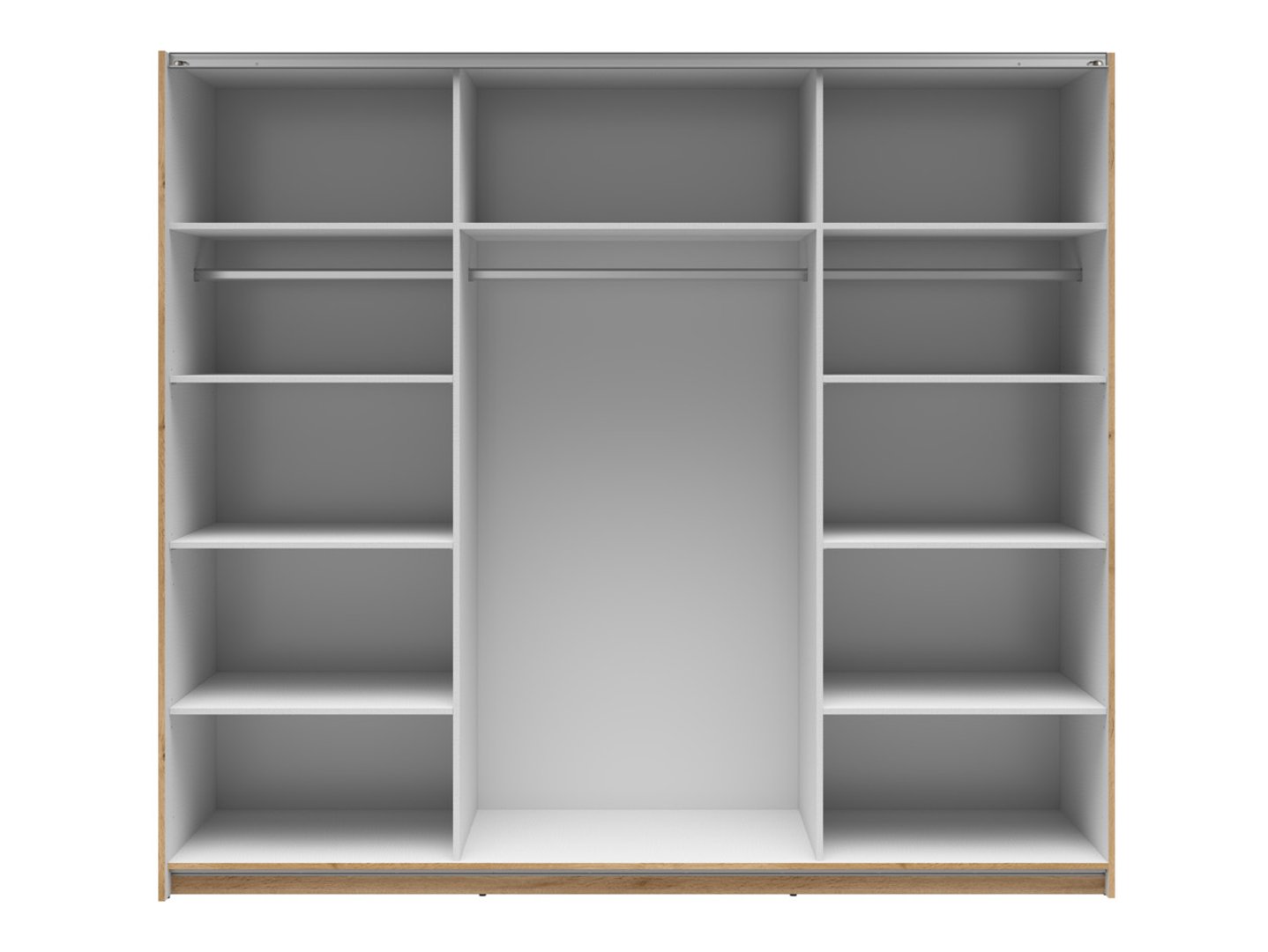 TETRIX skapis ar bīdāmām durvīm un spoguli, 220 cm, Wotan ozols — 3 attēls