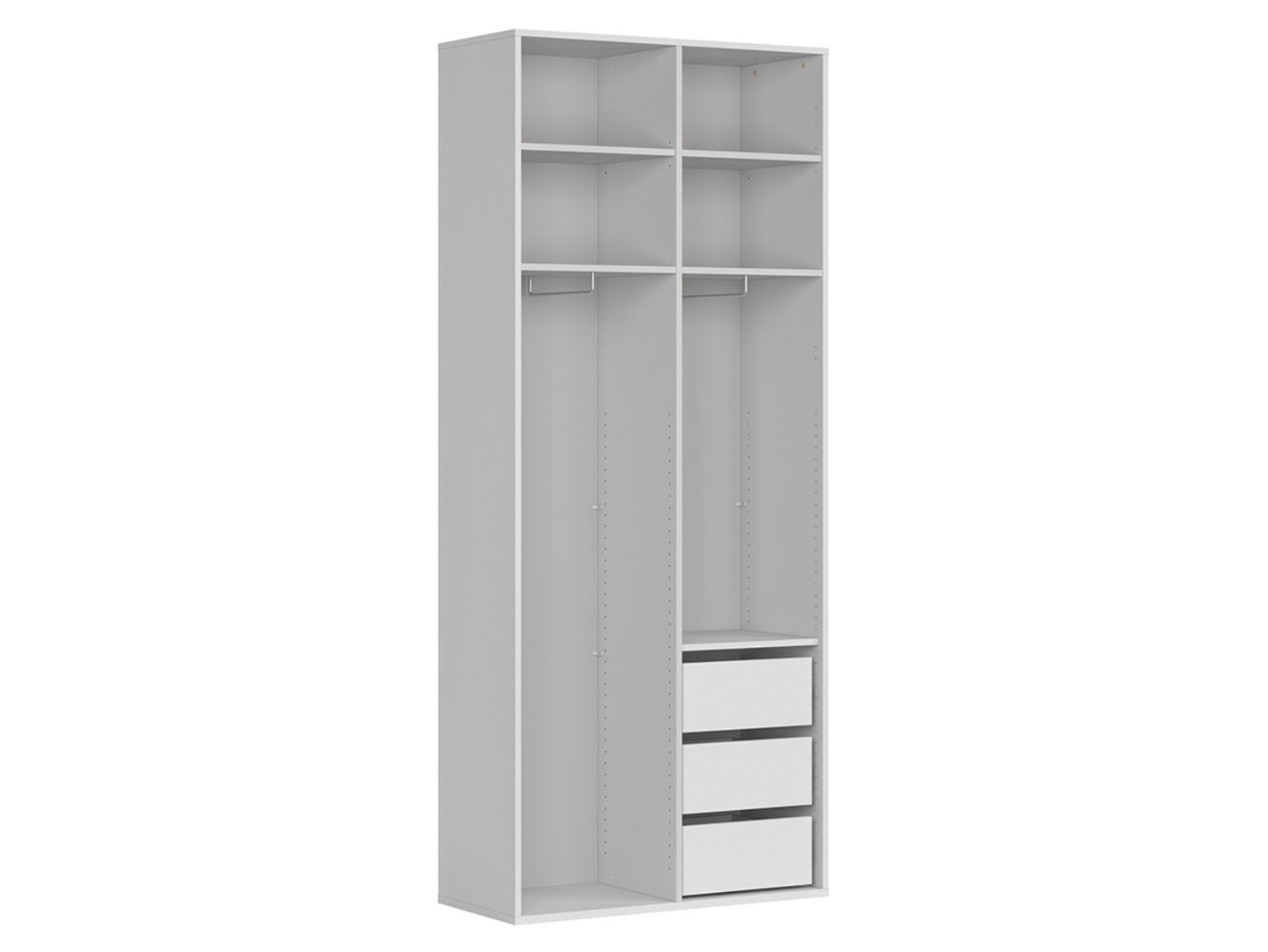 FLEX divu durvju skapis, 100 cm, balts — изображение 2