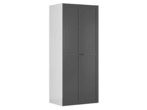 FLEX divu durvju skapis 100 cm balts/grafīts
