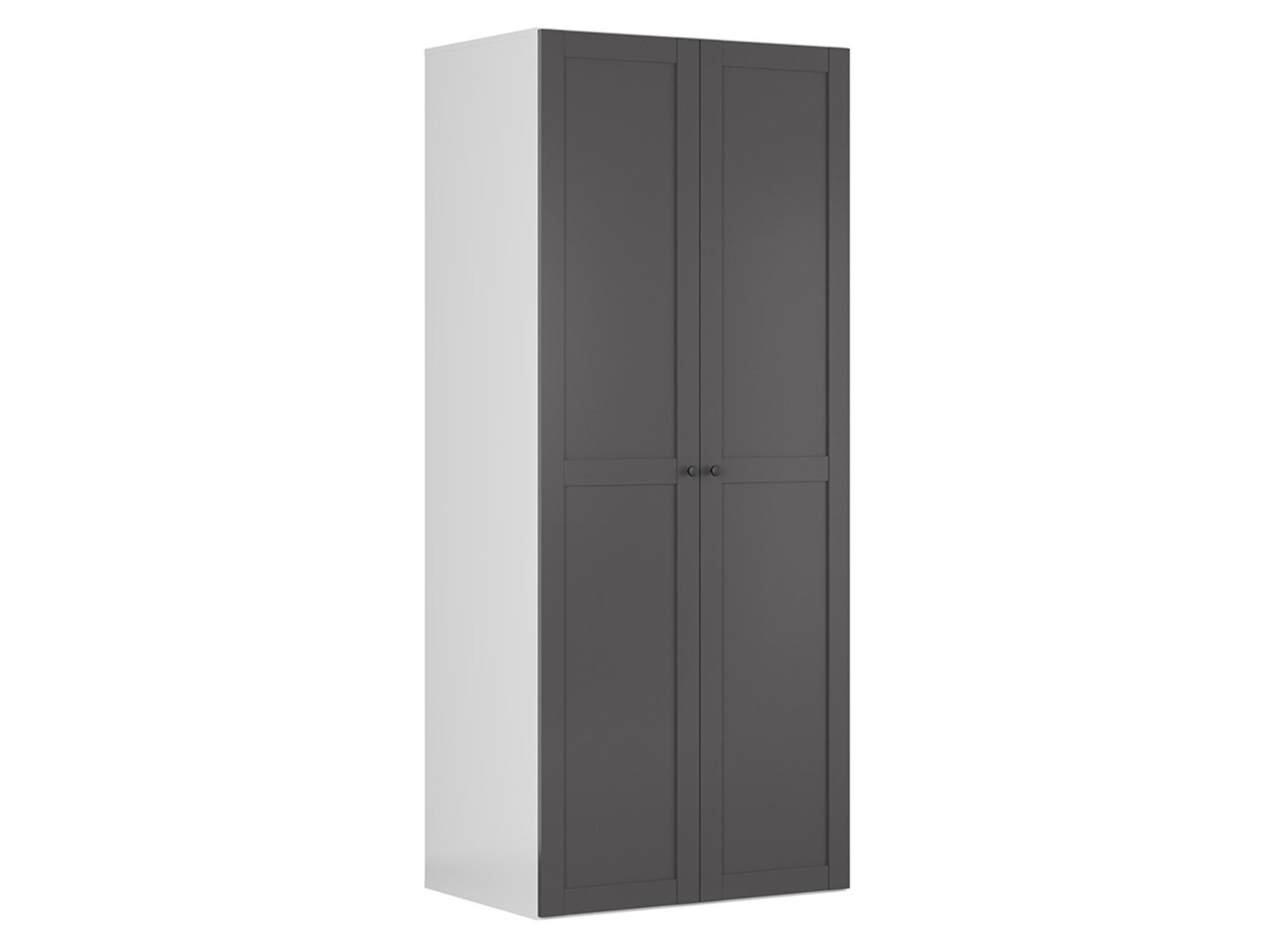 FLEX divu durvju skapis 100 cm balts/grafīts
