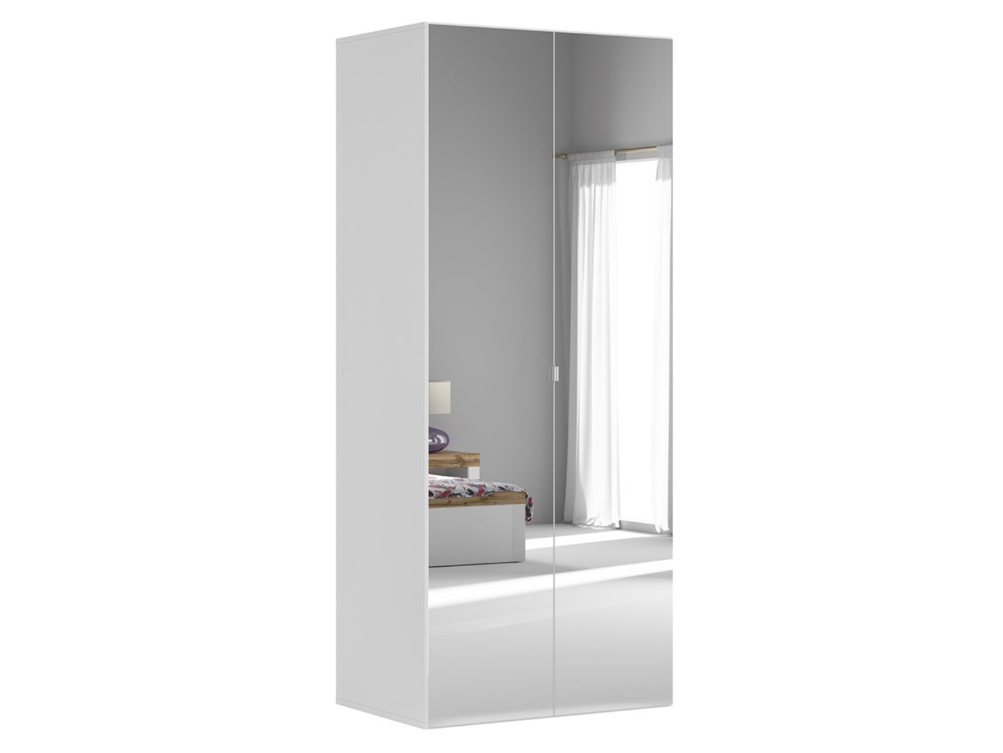 Divdurvju skapis ar spoguļiem FLEX 100 cm, balts
