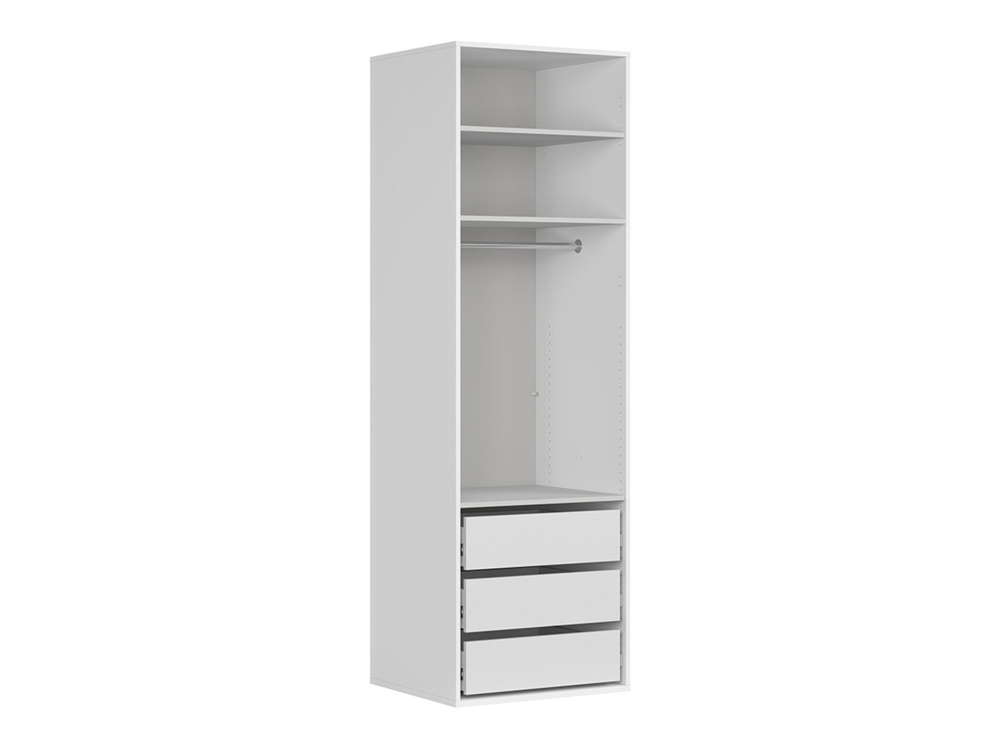 FLEX 75 cm divu durvju skapis ar spoguli, balts — изображение 2