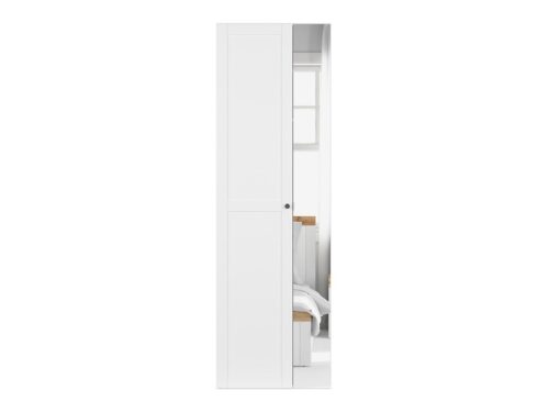 FLEX 75 cm divu durvju skapis ar spoguli, balts