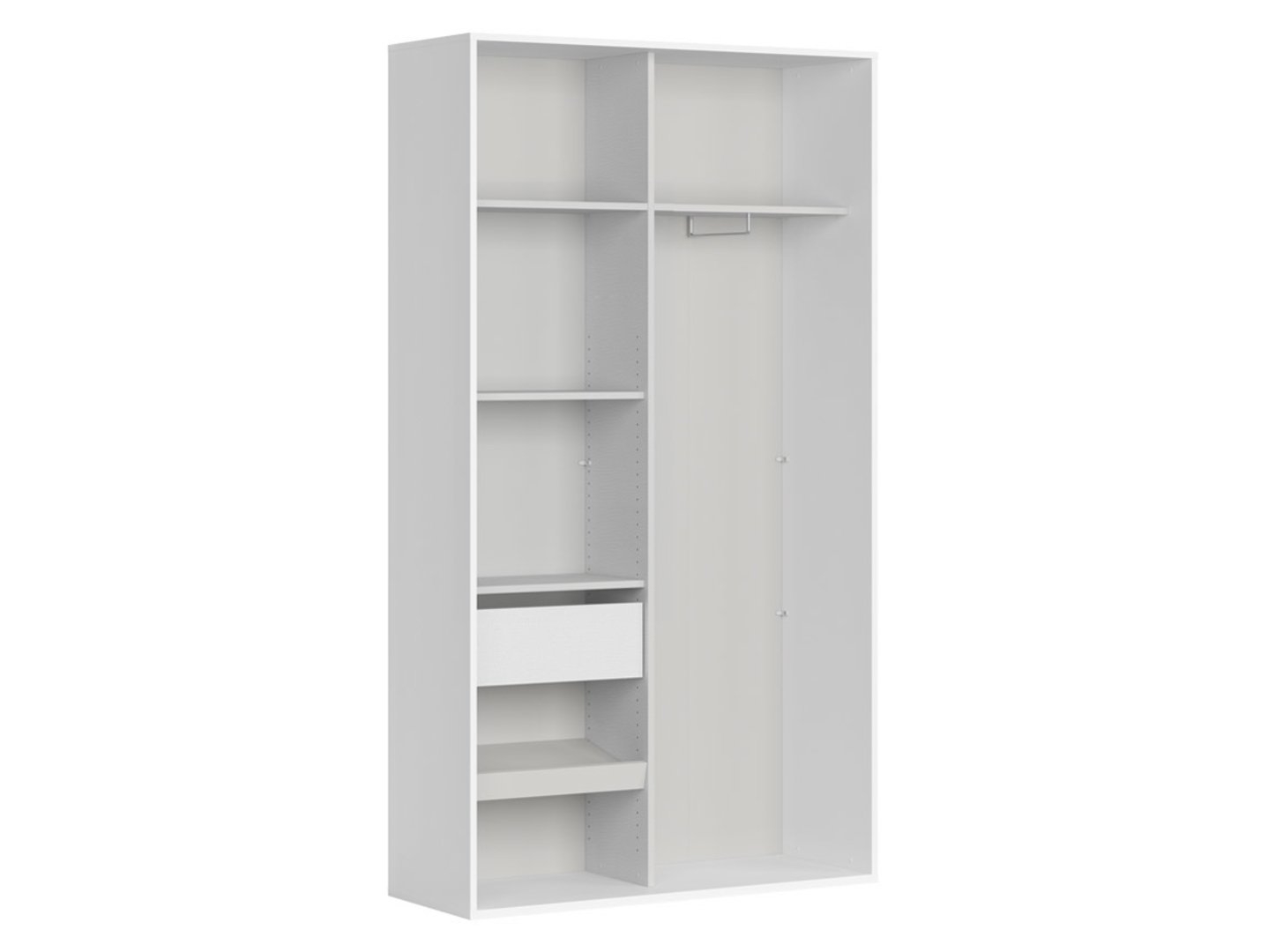Skapis ar bīdāmām durvīm un spoguļiem FLEX 120 cm balts/pelēks — изображение 2