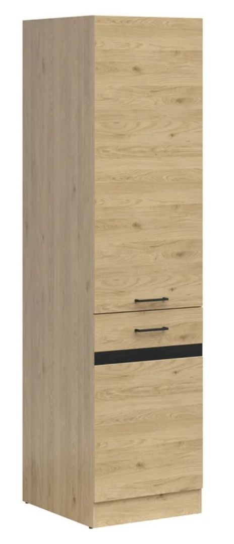 Augsts virtuves skapis, labā kolonna, 50x195 cm, JUNONA LINE, Bernstein ozols/Bernstein ozols