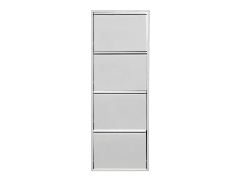 Fly četru durvju metāla apavu skapis 50x136,5x15 balts