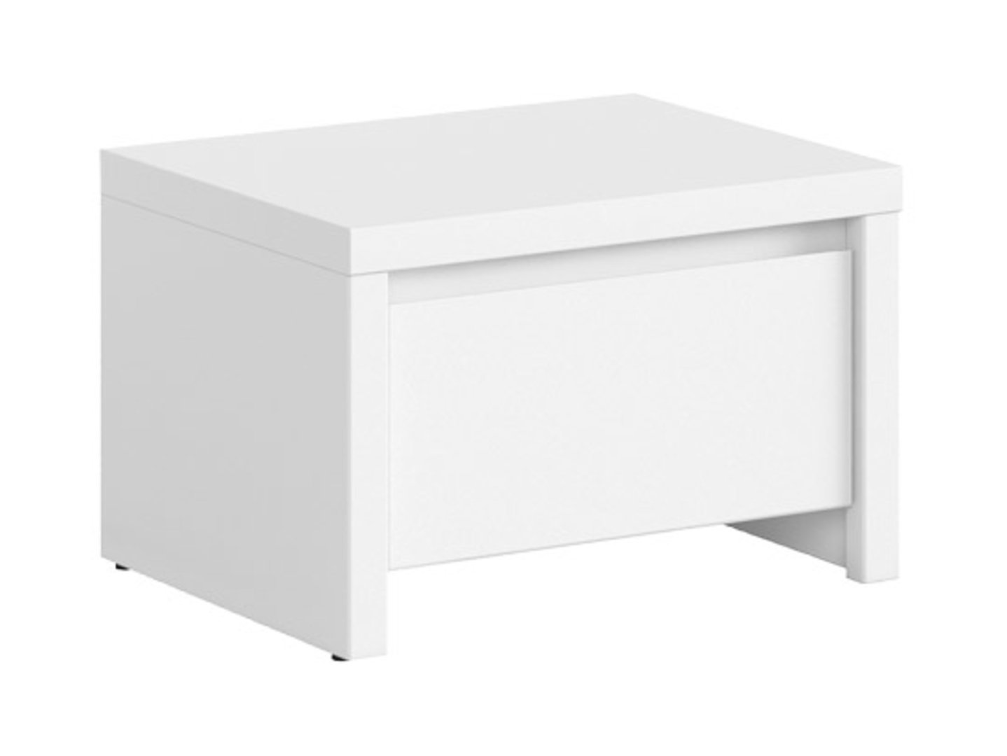 KASPIAN naktsskapītis ar atvilktni, 51 cm, balts/matēti balts