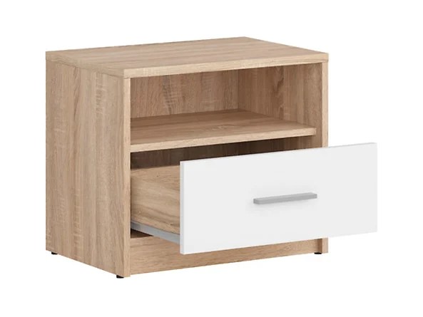 NEPO PLUS naktsskapītis ar atvilktni, 49,5 cm, Sonoma ozols — 3 attēls