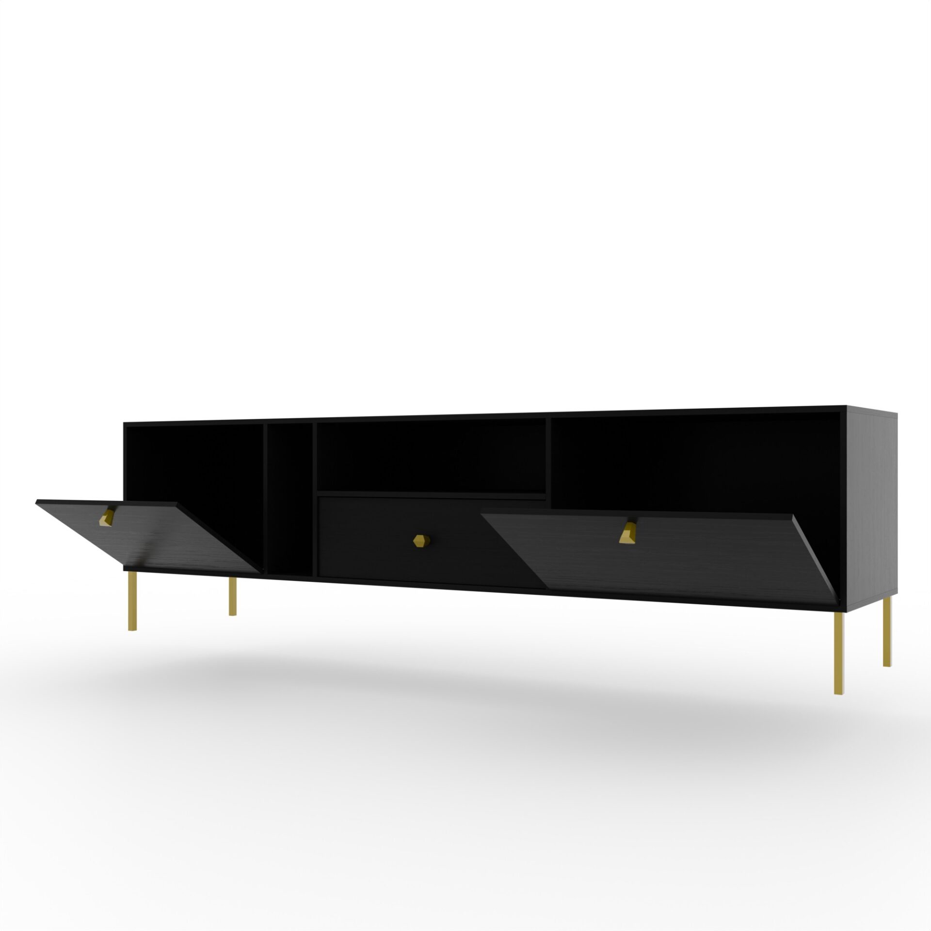 TV skapis 2D 1S Tili Black ADRK — 3 attēls
