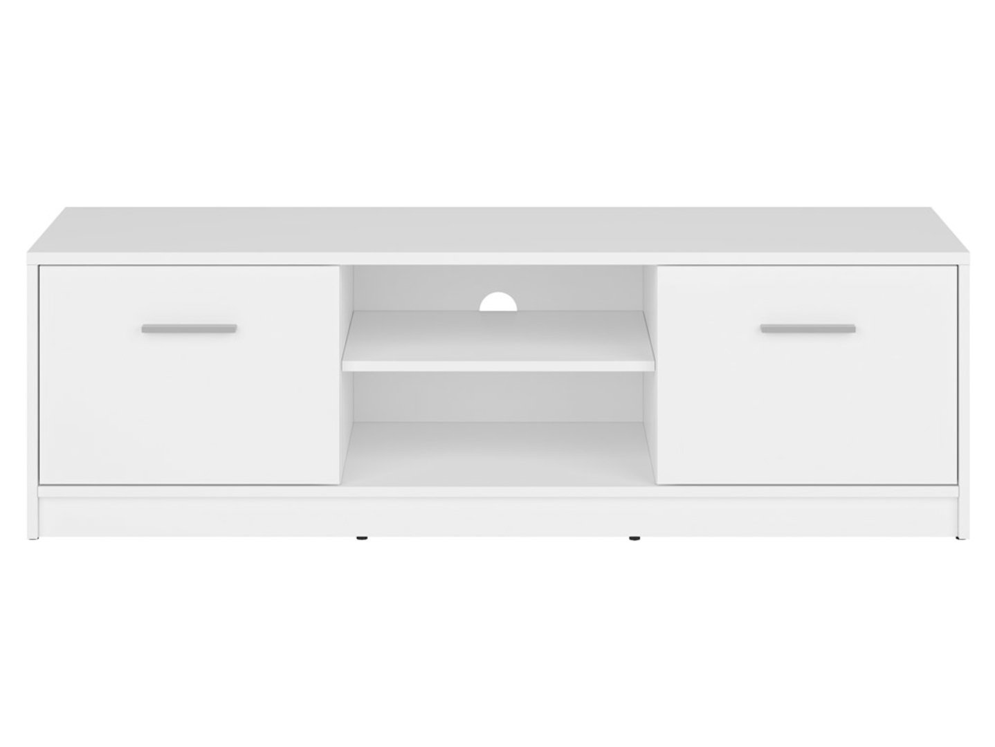 NEPO PLUS divu durvju TV skapis, 138,5 cm, balts — изображение 2