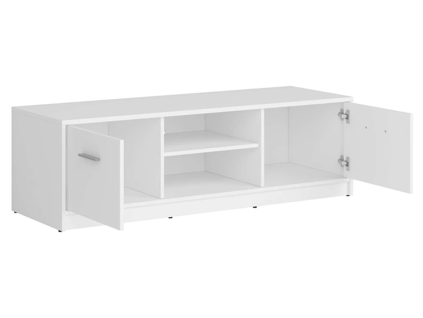 NEPO PLUS divu durvju TV skapis, 138,5 cm, balts — изображение 3