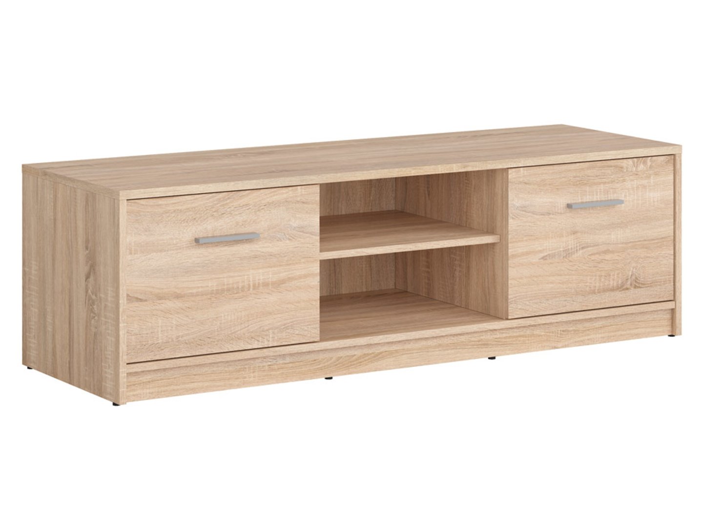 NEPO PLUS divu durvju TV skapis, 138,5 cm, Sonoma ozola krāsā