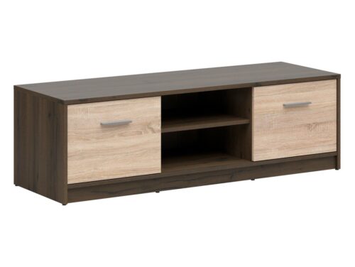 Divdurvju TV skapis ar plauktu NEPO PLUS 138 cm, cēls ozols/sonoma ozols