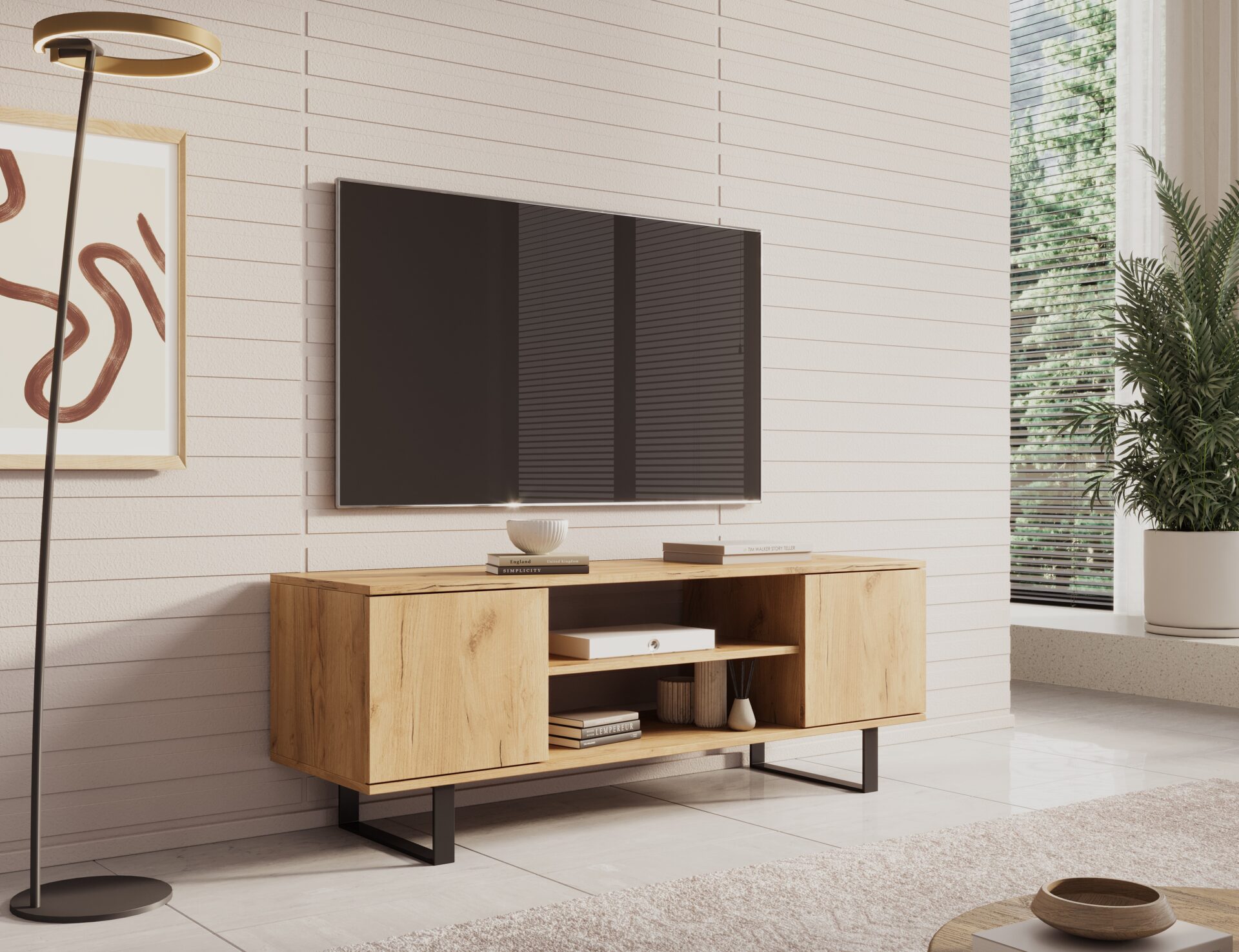 Lofter TV skapis 135 cm Craft Oak ADRK — 2 attēls
