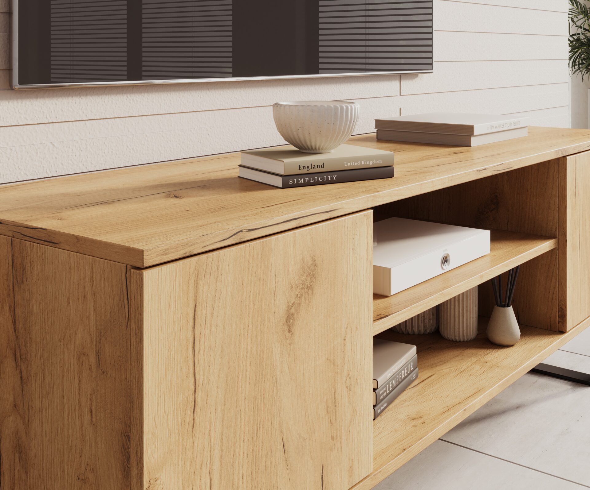 Lofter TV skapis 135 cm Craft Oak ADRK — 4 attēls