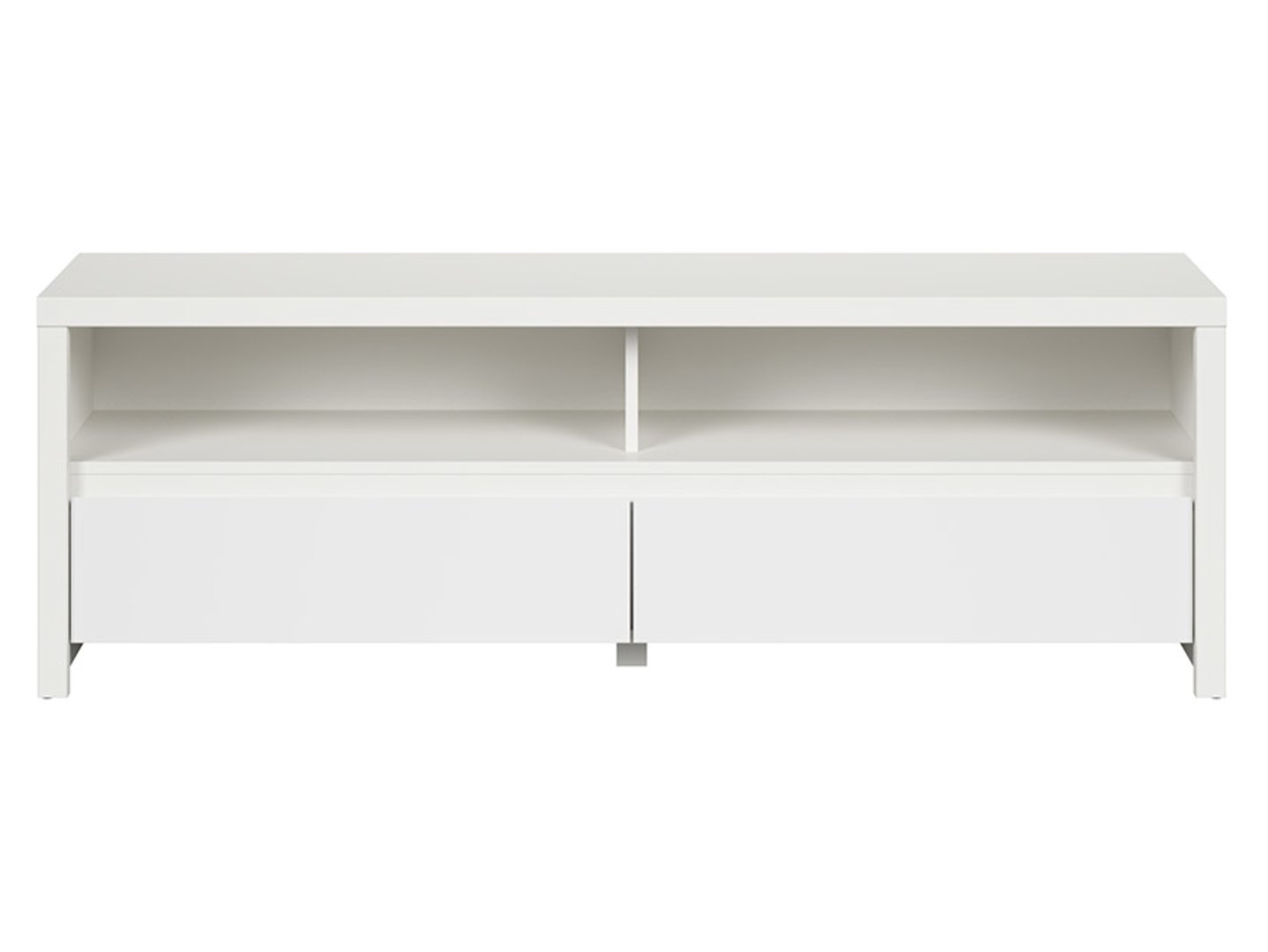 TV skapītis ar divām atvilktnēm KASPIAN 143,5 cm balts/matēti balts — изображение 2