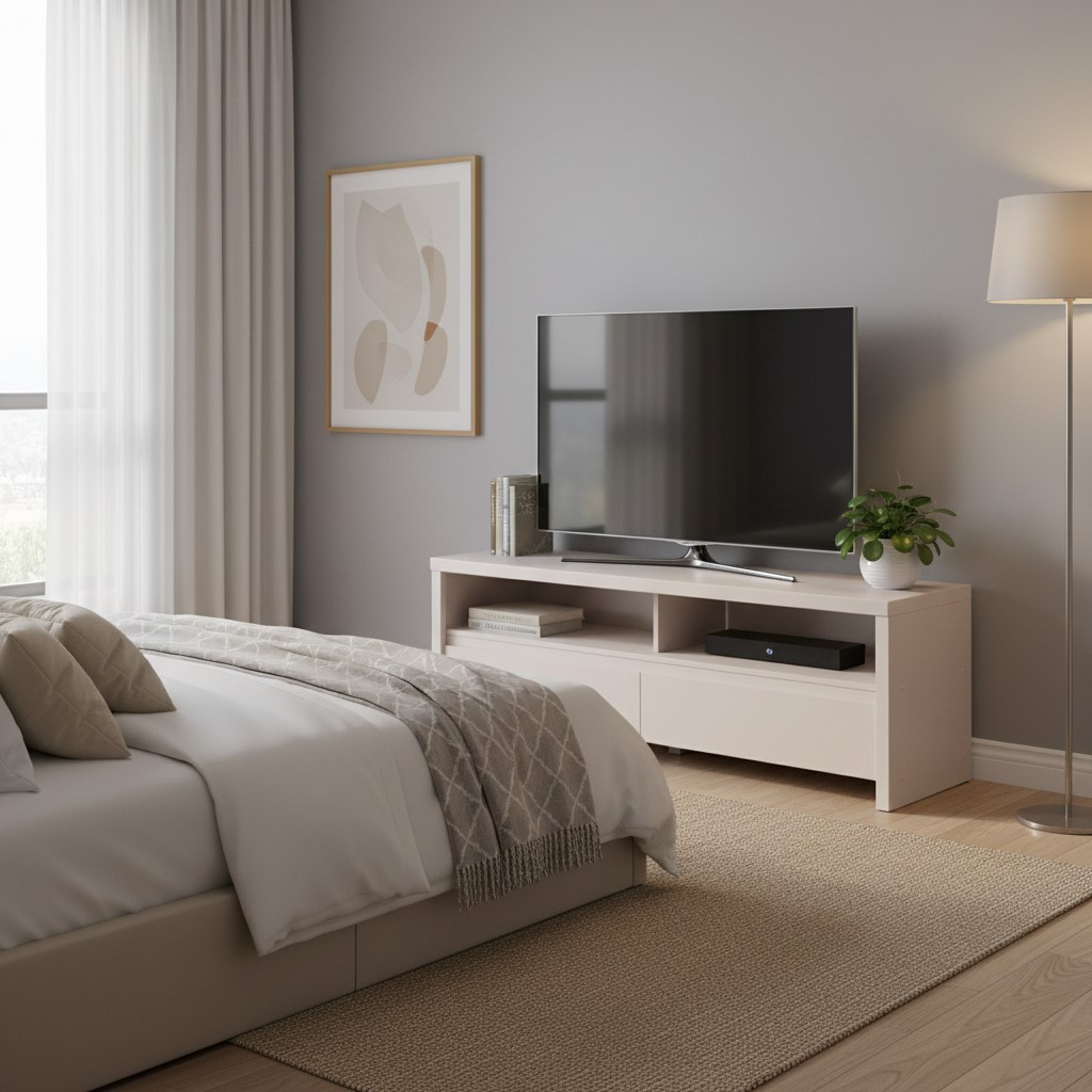 TV skapītis ar divām atvilktnēm KASPIAN 143,5 cm kašmira krāsā — изображение 7