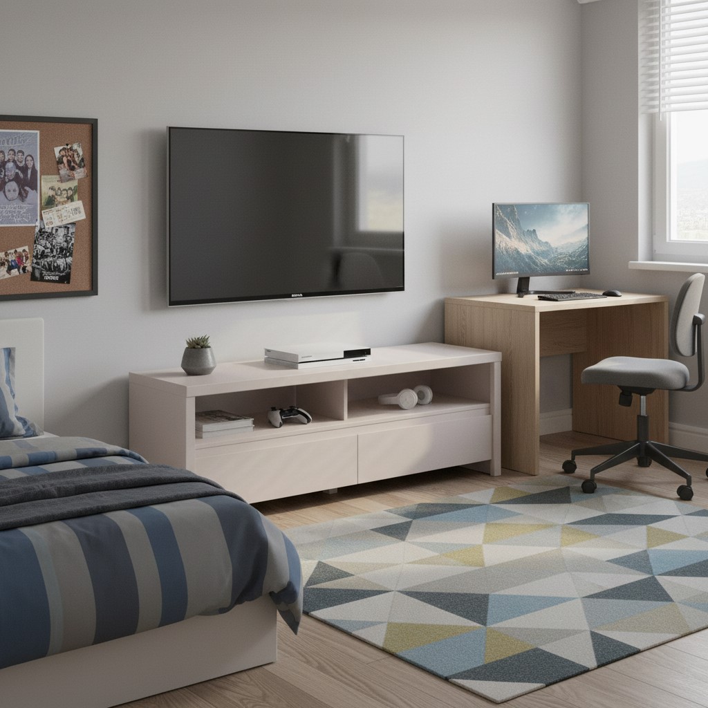 TV skapītis ar divām atvilktnēm KASPIAN 143,5 cm kašmira krāsā