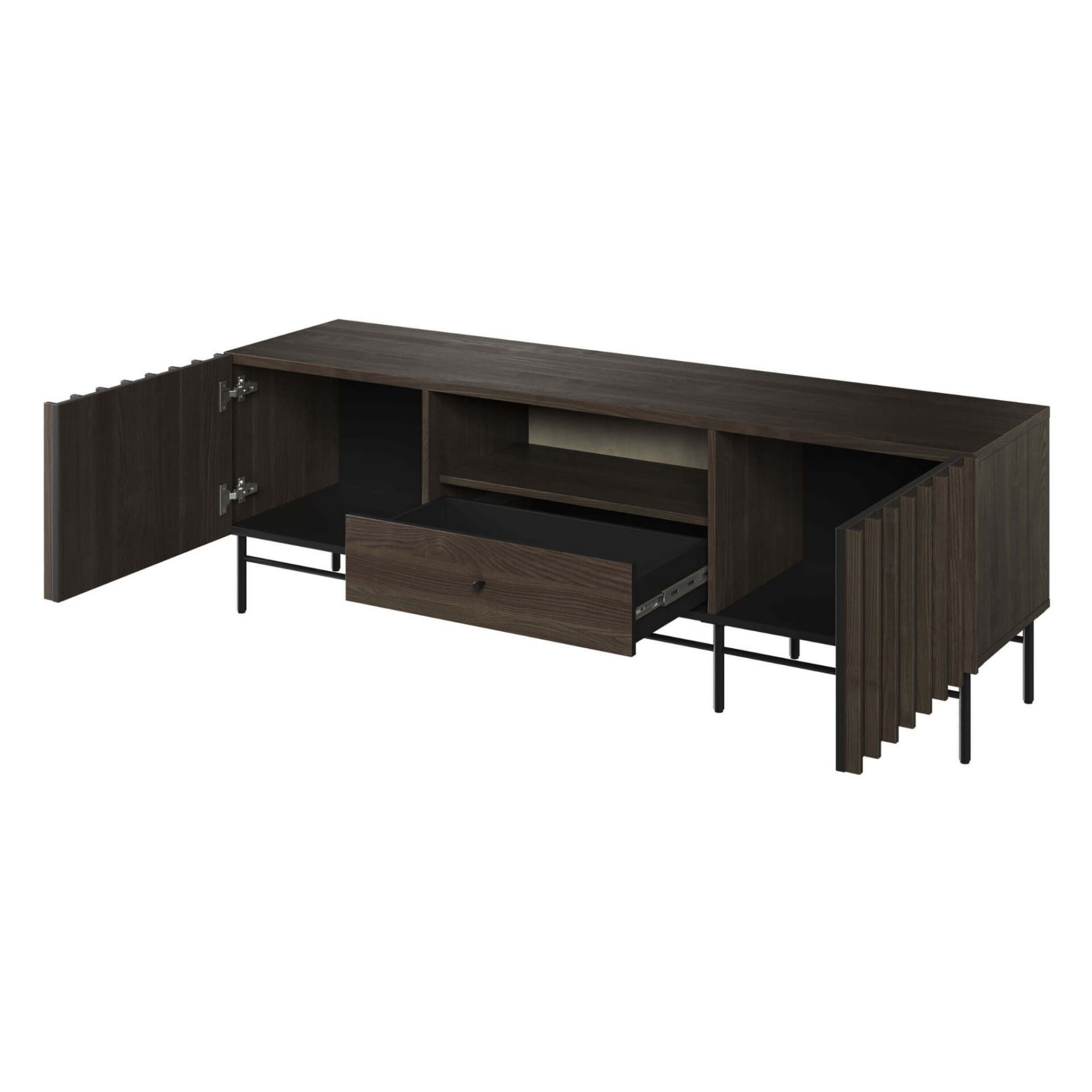 TV skapītis PIEMONTE 03 Portland Ash/Black — изображение 3