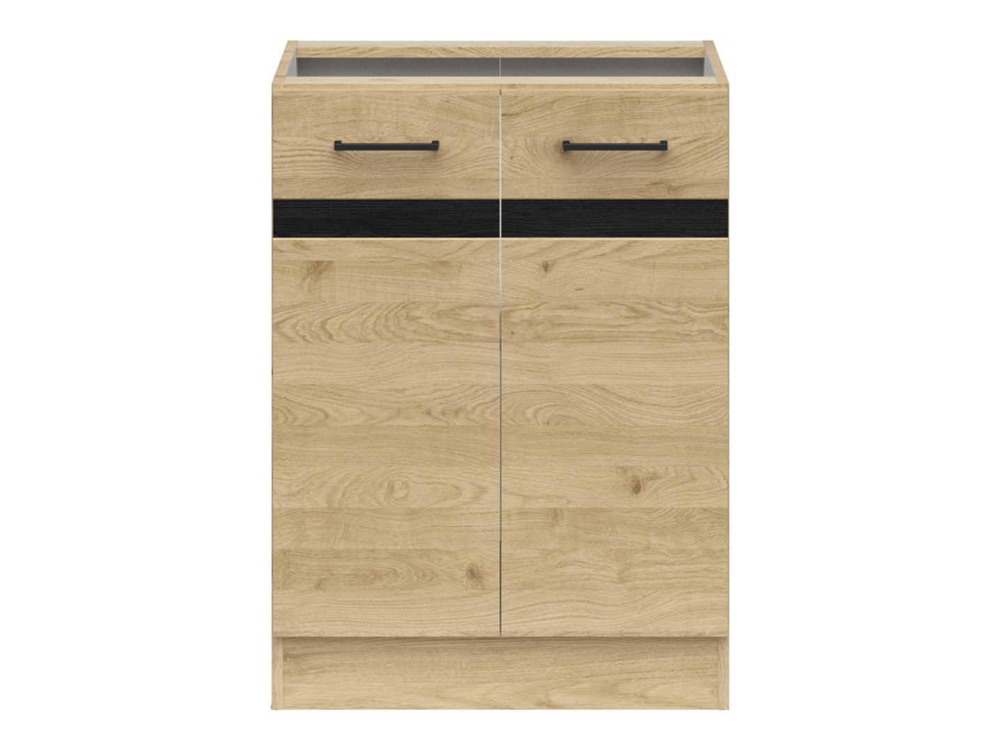Brīvstāvošs skapis 60x86 cm JUNONA LINE Bernstein ozols/Bernstein ozols — 2 attēls