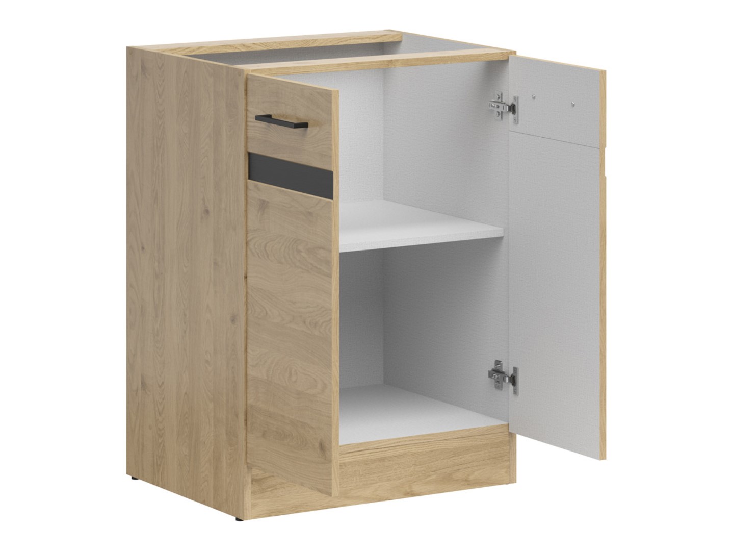 Brīvstāvošs skapis 60x86 cm JUNONA LINE Bernstein ozols/Bernstein ozols — 3 attēls