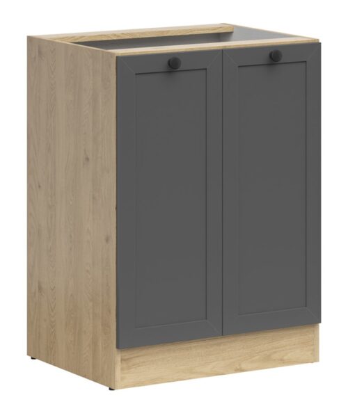 JUNONA LINE grīdas skapis 60×86 cm, bernstein ozols/grafīts
