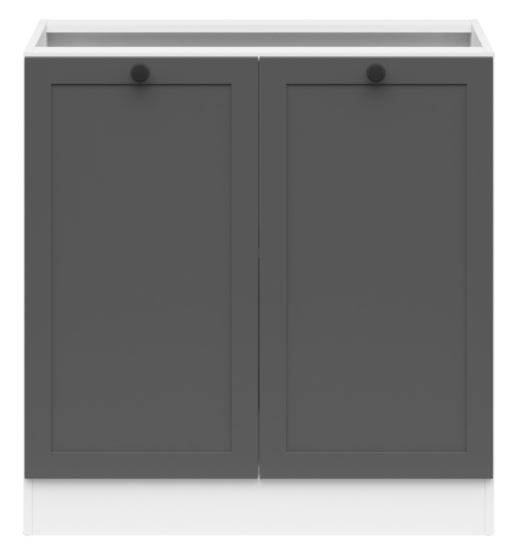 Brīvstāvošs skapis 80x82 cm JUNONA LINE baltā/grafīta krāsā — изображение 2