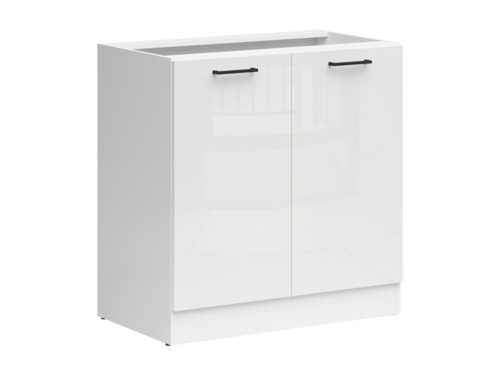 Brīvstāvošs skapis 80×82 cm JUNONA LINE baltā/krīta spīdīgā krāsā