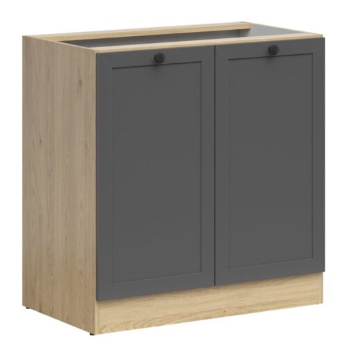 JUNONA LINE grīdas skapis 80×86 cm bernstein ozols/grafīts