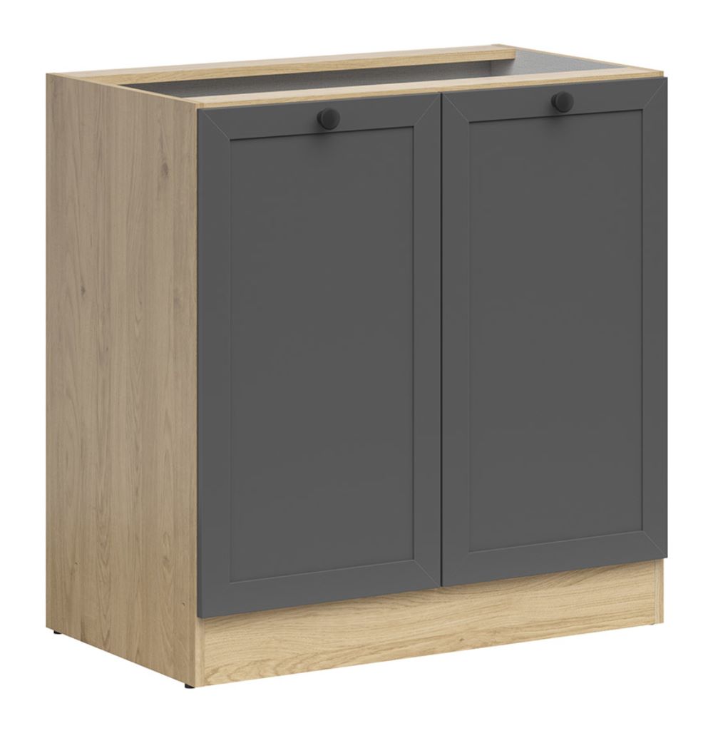 JUNONA LINE grīdas skapis 80x86 cm bernstein ozols/grafīts