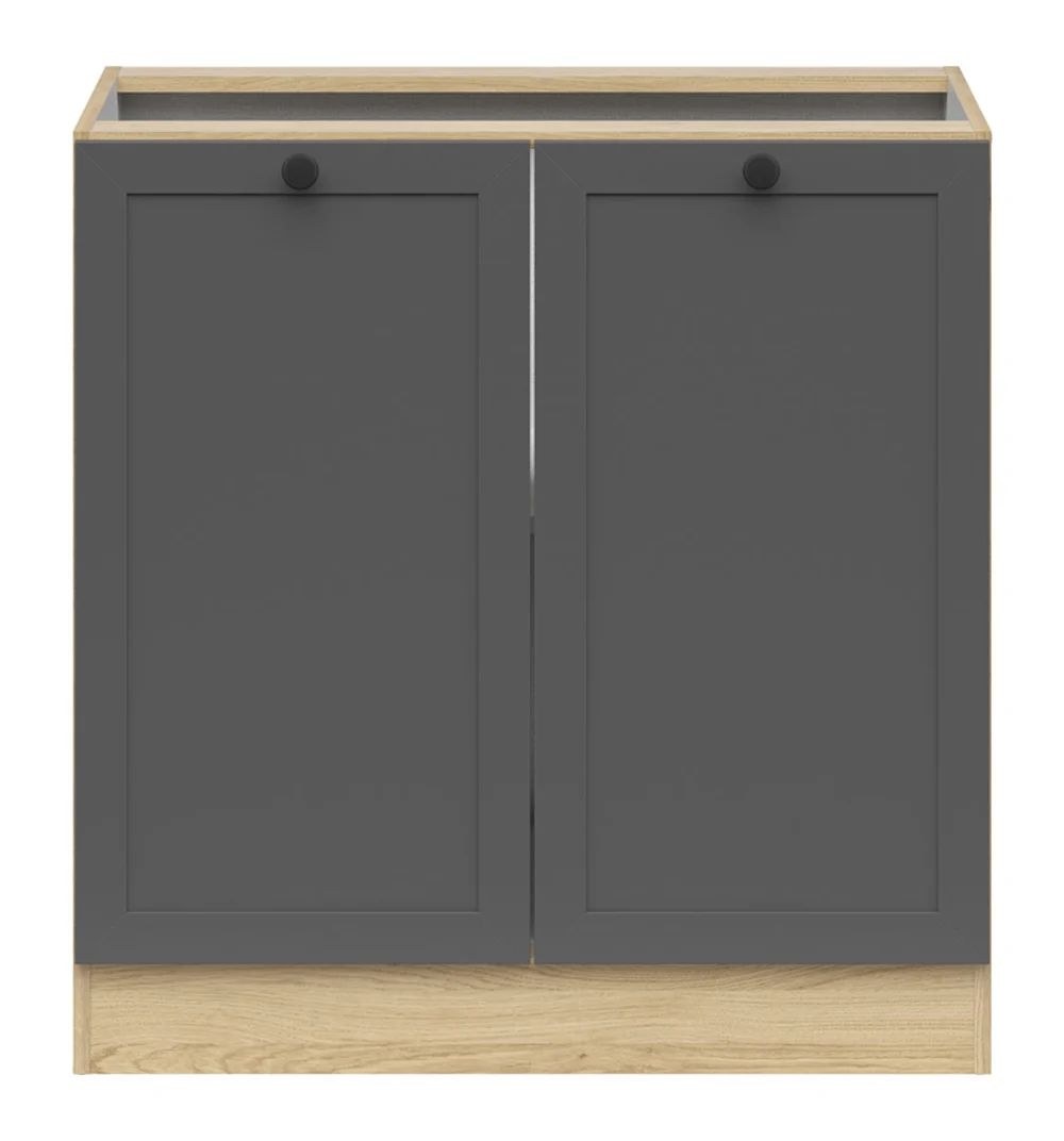 JUNONA LINE grīdas skapis 80x86 cm bernstein ozols/grafīts — изображение 2