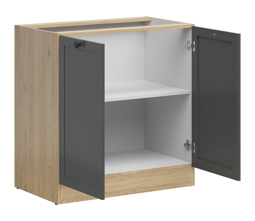 JUNONA LINE grīdas skapis 80x86 cm bernstein ozols/grafīts — изображение 3