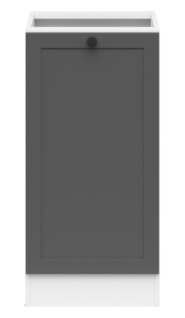 Kreisais skapītis 50x82 cm JUNONA LINE baltā/grafīta krāsā — изображение 2