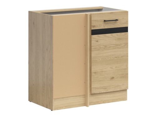Kreisā stūra brīvstāvošs skapis 100×86 cm JUNONA LINE Bernstein ozols/Bernstein ozols