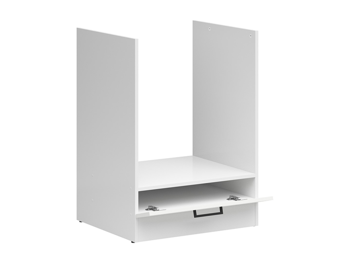 Junona Line 60x82 cm cepeškrāsns pamatnes skapītis, balts/krīta spīdums — 3 attēls