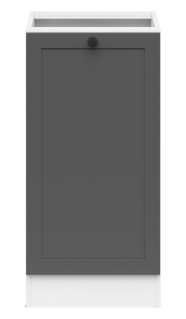 Brīvstāvošs skapis labajā pusē 40x82 cm JUNONA LINE baltā/grafīta krāsā — изображение 2